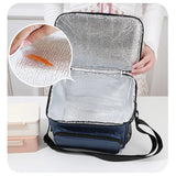 Women Lunch Bag Bento Box Thermal Insulated Cooler Bags Picnic School