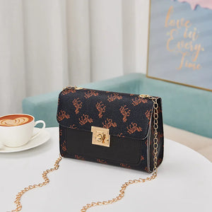 Women Chains Single Shoulder Crossbody Bag Mini Leather Messenger Bag