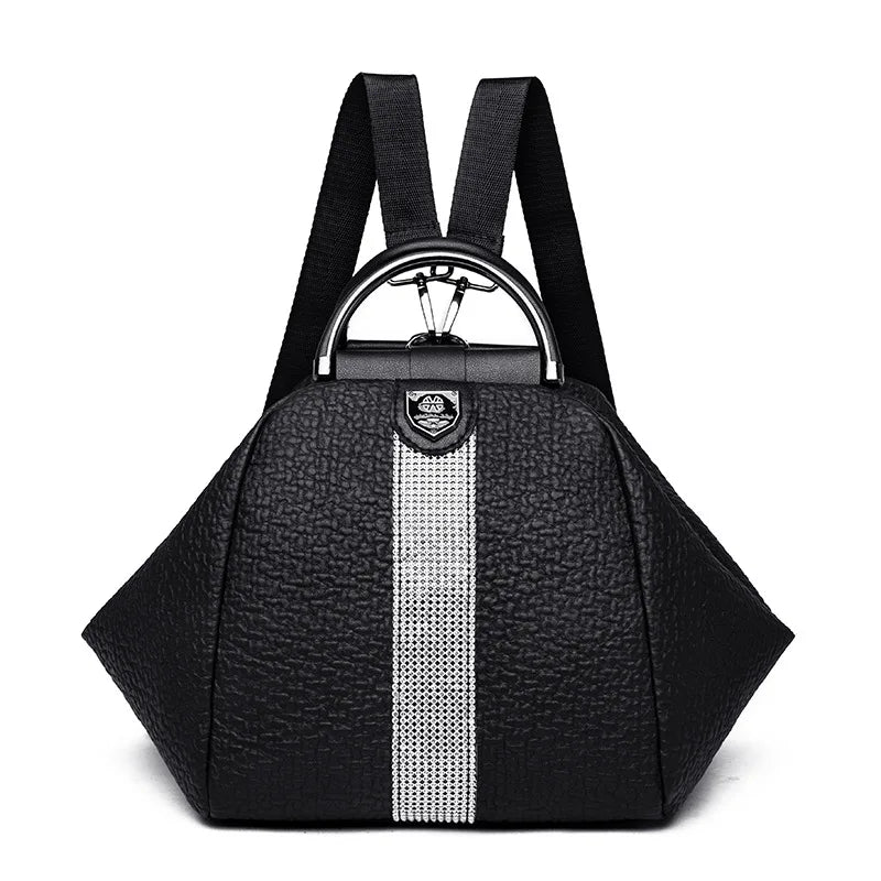 Women Backpacks Casual Diamond Embellished Waterproof Shoulder Bags