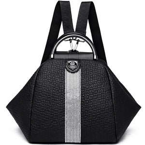 Women Backpacks Casual Diamond Embellished Waterproof Shoulder Bags