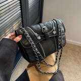 Green Leather Chain Women Handbag Shoulder Bag Messenger Bags Briefcase