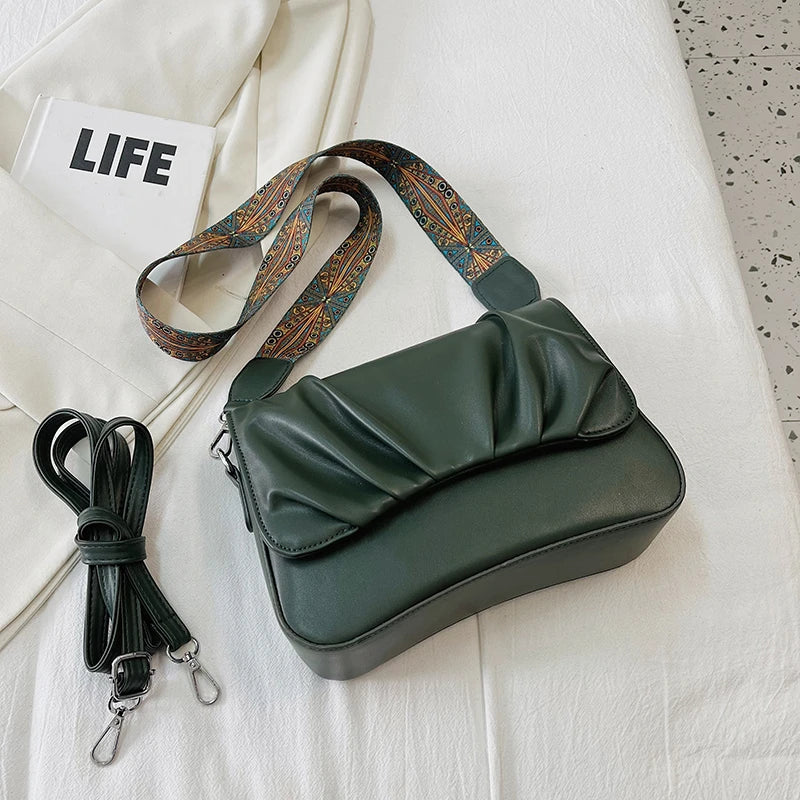 Women Bag High PU Leather Crossbody Handbag Solid Female Shoulder Bag