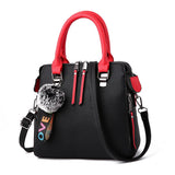 Leather Women Handbags Hairball Shoulder Tote Bag Ladies Messenger Bags