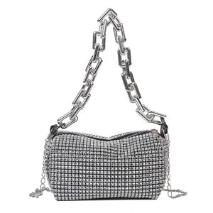 Women Diamond Hobo-bag Rhinestone Shoulder Evening Party Purse