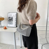 Women Diamond Hobo-bag Rhinestone Shoulder Evening Party Purse