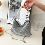 Women Diamond Hobo-bag Rhinestone Shoulder Evening Party Purse