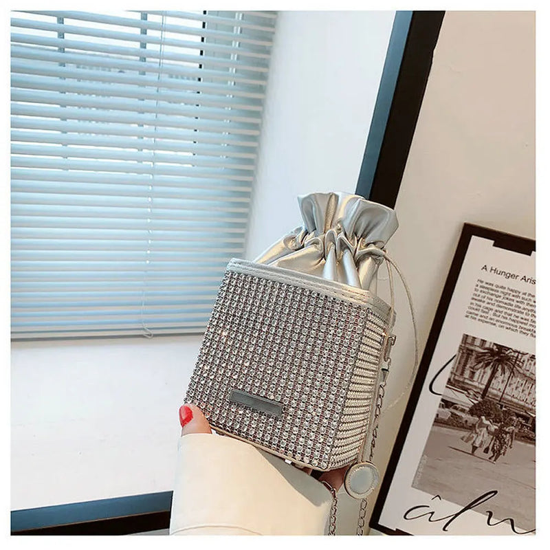 Women Diamonds Bags Rhinestone Handbag Shoulder Bag Purse Shining Crossbody Bag