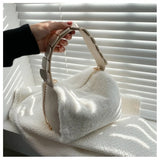Winter Women's Faux Fur Shoulder Bag Soft Plush Handbag