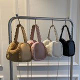 Winter Women's Faux Fur Shoulder Bag Soft Plush Handbag
