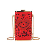 Embroidered Eyes Love Chain Messenger Evening Party Bag
