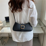 Women PU Leather Handbag Solid Hobos Shoulder Crossbody Bags