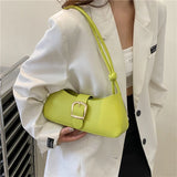 Women PU Leather Handbag Solid Hobos Shoulder Crossbody Bags