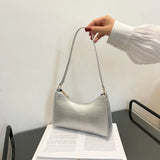 Women PU Leather Handbags Shoulder Totes Armpit Bag Solid Shopping Bag