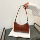 Women PU Leather Handbags Shoulder Totes Armpit Bag Solid Shopping Bag