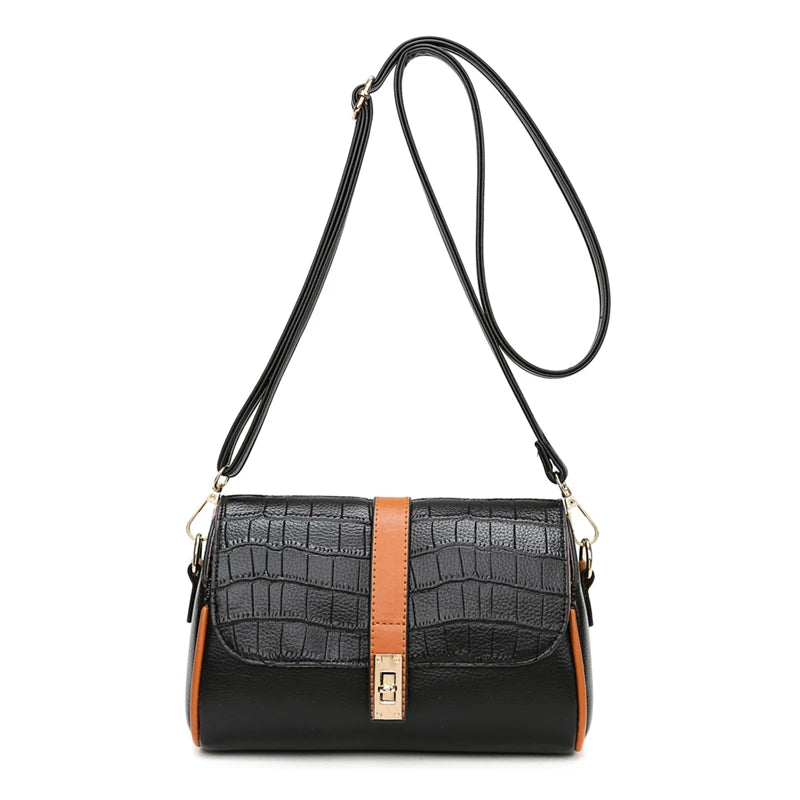 Women Crocodile Leather Handbag Shoulder Bag Tote Retro Handbag