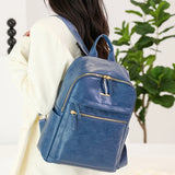 Vintage Leather Backpack Women Shoulder Bag Travel Bagpack School Bags