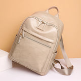 Vintage Leather Backpack Women Shoulder Bag Travel Bagpack School Bags