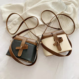 Vintage Design Women Leather Crossbody Bucket Bag
