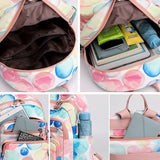 Women Nylon Travel Bagpack Multi-pockets School Bags for Teenage Girls