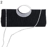 Rhinestone Satin Evening Bag Clutch Handbag