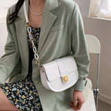 Crocodile Pattern Shoulder Bag PU Leather Messenger Bag