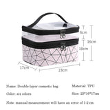 Women Makeup Organizer Bag Portable Outdoor Travel Waterproof PU Cosmetic Bag