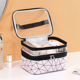 Women Makeup Organizer Bag Portable Outdoor Travel Waterproof PU Cosmetic Bag