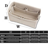 Makeup Organizer/Felt Cloth Insert Bag for Handbag Travel Cosmetic Bag