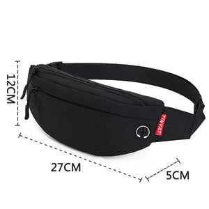 Women Men Canvas Waist Bag Phone Belt Bag Pouch Casual Travel Fanny Bag Hip