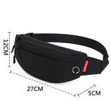 Women Men Canvas Waist Bag Phone Belt Bag Pouch Casual Travel Fanny Bag Hip