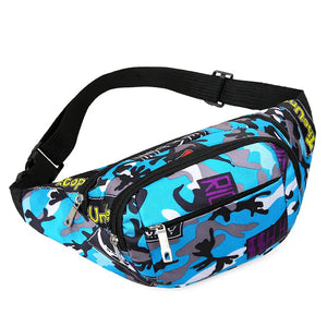 Canvas Outdoor Sports Waist Bag Waterproof Fanny Pack Crossbody Banana Bag