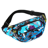 Canvas Outdoor Sports Waist Bag Waterproof Fanny Pack Crossbody Banana Bag