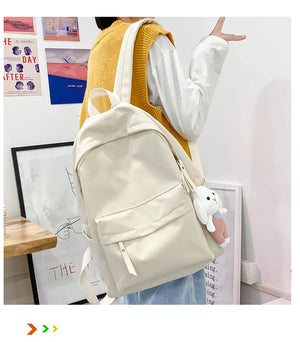 Canvas Backpack Leisure Travel Large Capacity Student Schoolbag