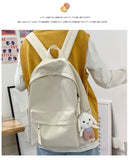 Canvas Backpack Leisure Travel Large Capacity Student Schoolbag