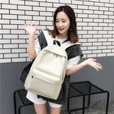 Canvas Backpack College Student School Backpack Bags for Teenagers