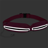 Unisex Fitness Waist Bag with Reflective Strip, Running & Cycling Waist Pack