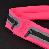 Unisex Fitness Waist Bag with Reflective Strip, Running & Cycling Waist Pack