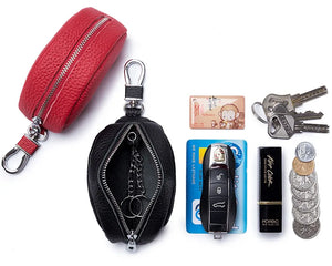 Leather Pillow Key Wallets Lipstick Holders Coins Purses Zipper Pouch