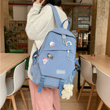 Nylon Backpack Waterproof School Bags for Teenagers Girls Backpack