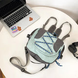 Convertible Nylon Backpack Unisex Outdoor Travel Crossbody Rucksack