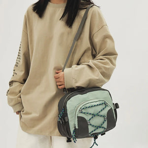 Convertible Nylon Backpack Unisex Outdoor Travel Crossbody Rucksack