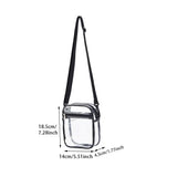 Portable Clear Crossbody Bag Waterproof Zipper Closure