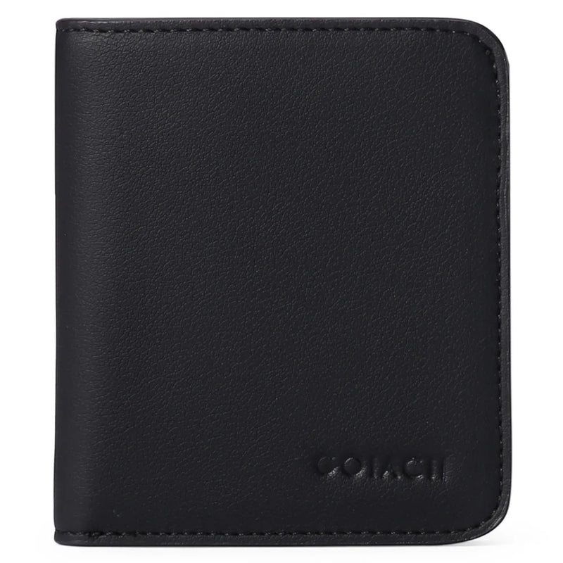 RFID Blocking Leather Bifold Zipper Wallet with ID Window