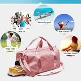 Women Men Sports Gym Shoulder Bag Large Capacity Casual Nylon Handbags