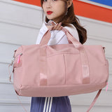 Women Men Sports Gym Shoulder Bag Large Capacity Casual Nylon Handbags