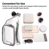 Stitching Clear Waist Bag, Double-Layer Zippers Waterproof Pack