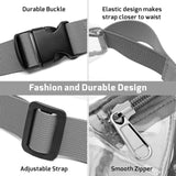 Stitching Clear Waist Bag, Double-Layer Zippers Waterproof Pack