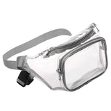 Stitching Clear Waist Bag, Double-Layer Zippers Waterproof Pack