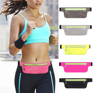 Adjustable Zipper Reflective Strips Waist Pack Bag for Sports Running