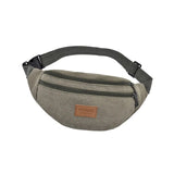 Canvas Waist Pack with Zipper Pocket for Shopping Camping